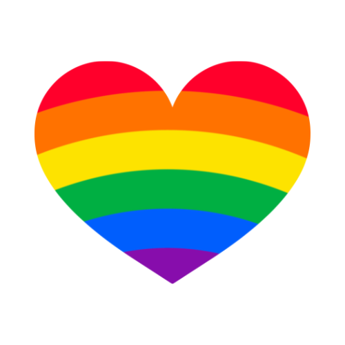 A rainbow colored heart